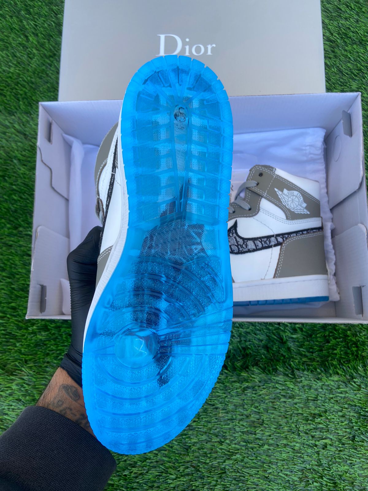 Air Jordan x Dior Gray/White High