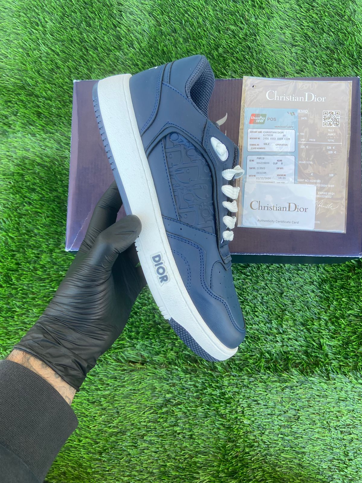 Dior Blue Navy Low top sneakers